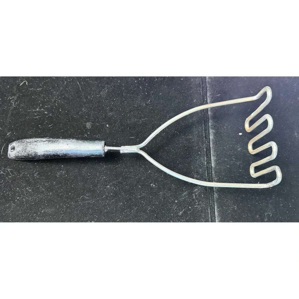 Vintage Ekco USA Kitchen Utensil Set 6pc Chromium Plated‎ Black Handle MCM